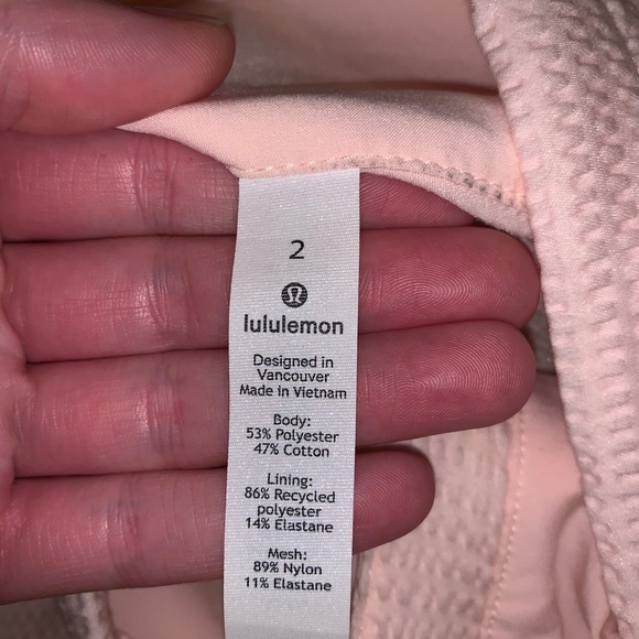 Lulu Lemon Light Pink Quarter Zip Pullover - Picture 3 of 5